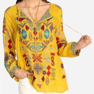 BIYA Johnny Was Ziggy Blouse Top Golden Road Sz S